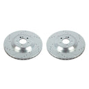 PowerStop Evolution Drilled Slotted Rotors Pair Rear For Mercedes-Benz E400