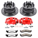 PowerStop Z36 Truck and SUV Ceramic Brake Pad, Drilled & Slotted Rotor, and Cali
