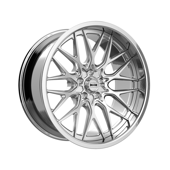 22x9 Ridler 681 Brushed With Polished Lip 5x120.65 ET0 Wheel Rim