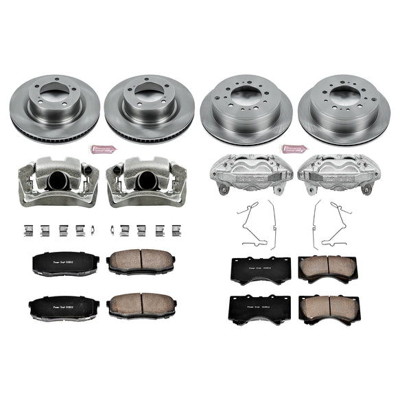 PowerStop OE Stock Replacement Low-Dust Ceramic Brake Pad, Rotor and Caliper Kit
