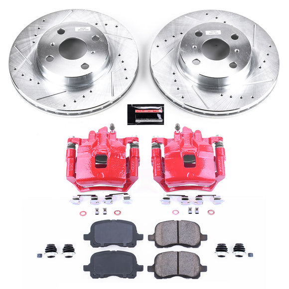 PowerStop Z23 Daily Driver Carbon-Fiber Ceramic Pads Drilled & Slotted Rotor & C
