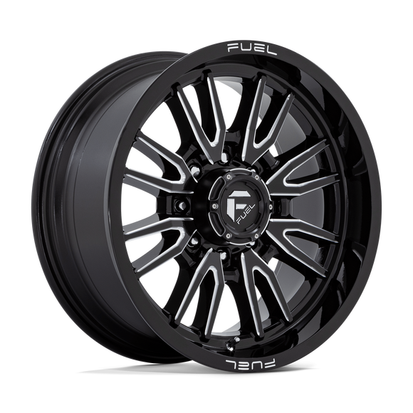 20x9 Fuel Off-Road D761 Clash Gloss Black Milled 8x180 ET1 CB124.2 Wheel Rim
