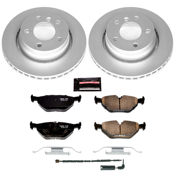 PowerStop Genuine Geomet Coated Rotor and Carbon-Fiber Ceramic Brake Pad Kit