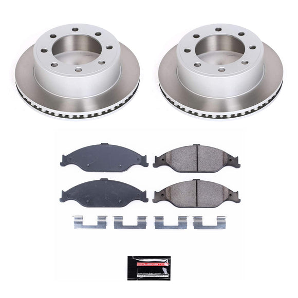 PowerStop Semi-Coated Rotor and Low-Dust Ceramic Brake Pad Kit