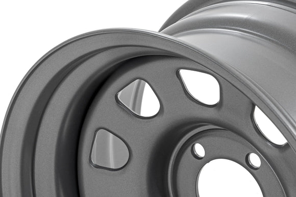Rough Country Steel Wheel Gray 17x9 6x5.5 6x139.7 ET-12 Wheel Rim