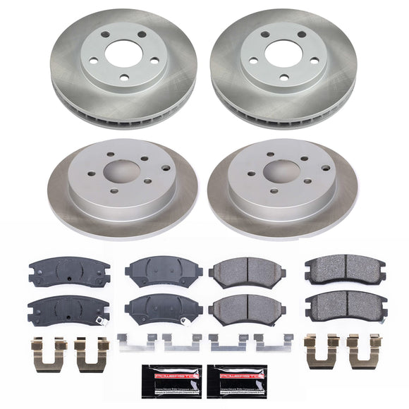 PowerStop Semi-Coated Rotor and Low-Dust Ceramic Brake Pad Kit