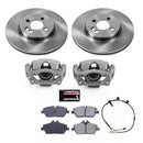 PowerStop OE Stock Replacement Low-Dust Ceramic Brake Pad, Rotor and Caliper Kit