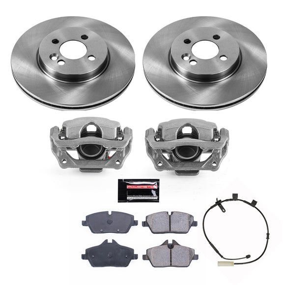 PowerStop OE Stock Replacement Low-Dust Ceramic Brake Pad, Rotor and Caliper Kit