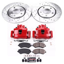 PowerStop Z23 Daily Driver Carbon-Fiber Ceramic Pads Drilled & Slotted Rotor & C