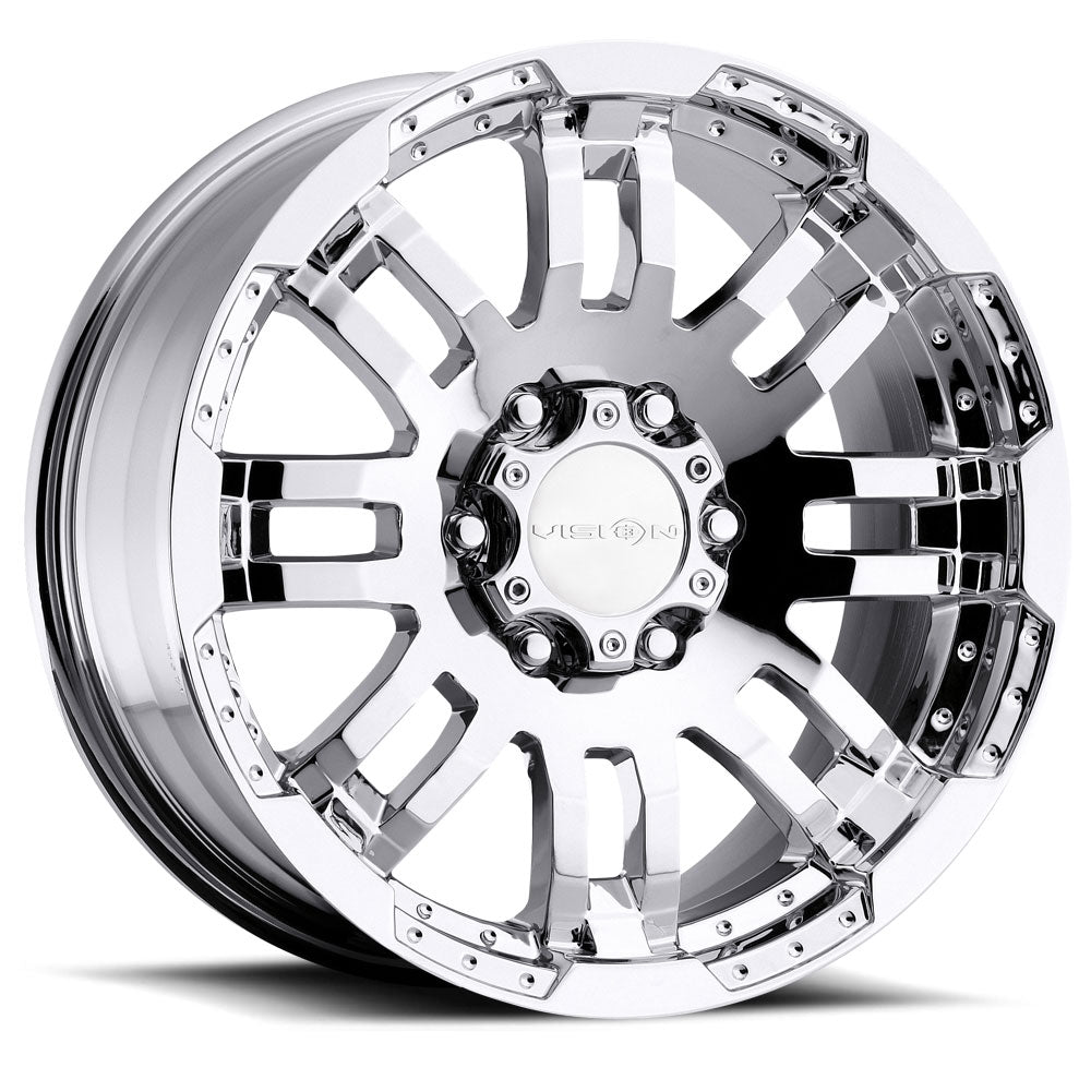 17x8.5 Vision 375 Warrior Chrome 6x139.7 6x5.5 ET25 Wheel Rim - 0