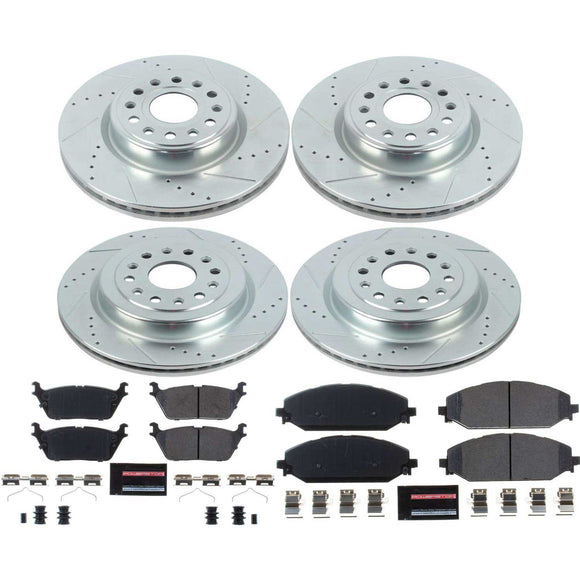 PowerStop Z23 Daily Driver Carbon-Fiber Ceramic Brake Pad and Drilled & Slotted