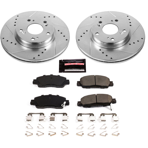 PowerStop Z23 Daily Driver Carbon-Fiber Ceramic Brake Pad and Drilled & Slotted