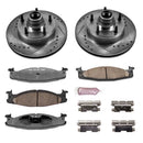 PowerStop Z36 Carbon-Fiber Ceramic Brake Pad with Drilled and Slotted Rotor Kit