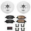PowerStop Genuine Geomet Coated Rotor and Low-Dust Ceramic Brake Pad Kit