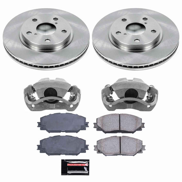 PowerStop OE Stock Replacement Low-Dust Ceramic Brake Pad, Rotor and Caliper Kit