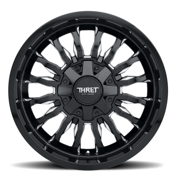 20x9 Thret Offroad Gamma-808 Gloss Black/Milled Wheel 6x135 ET0 CB106.1