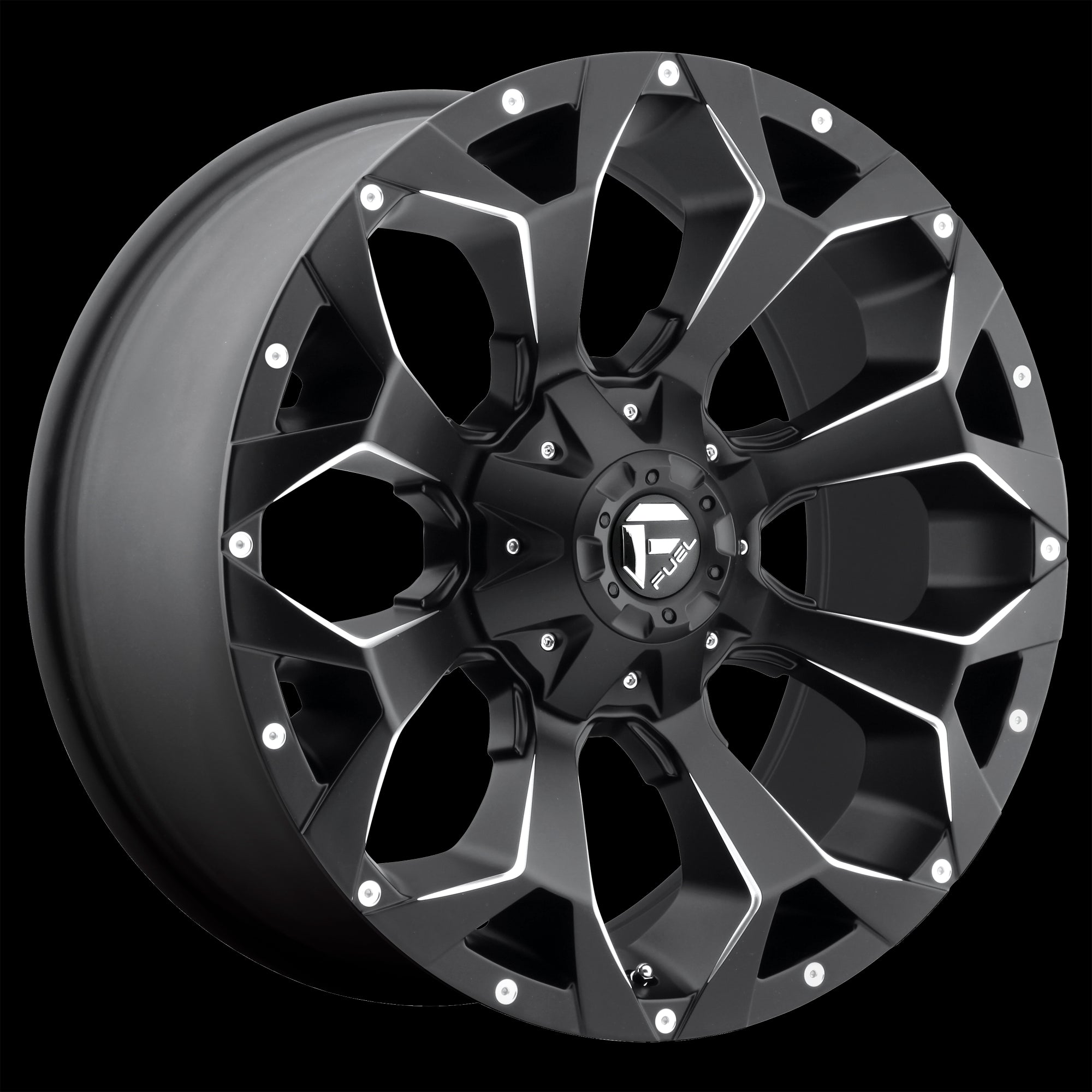 20X10 Fuel D546 Assault Matte Black Milled 8X180 ET-18 wheel/rim