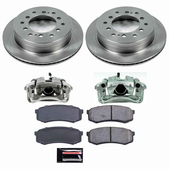 PowerStop OE Stock Replacement Low-Dust Ceramic Brake Pad, Rotor and Caliper Kit