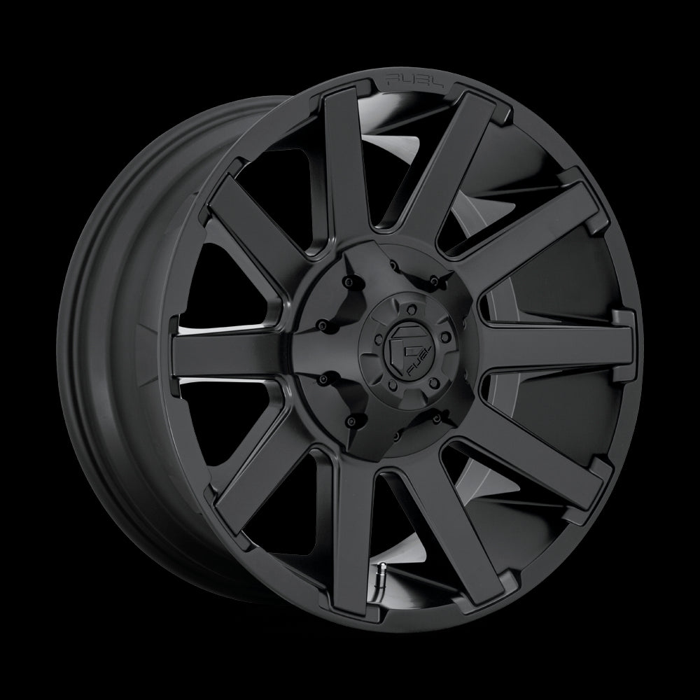 18X9 Fuel D437 Contra Satin Black 6X135/6X139.7 ET-12 wheel/rim