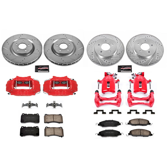 PowerStop Z23 Daily Driver Carbon-Fiber Ceramic Pads Drilled & Slotted Rotor & C