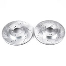 PowerStop Evolution Drilled Slotted Rotors Pair Front For Acura RL