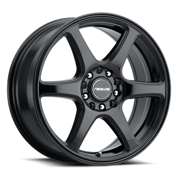 15x7 Raceline 146B Gloss Black 4x100 4x114.3 4x4.5 ET40 Wheel Rim