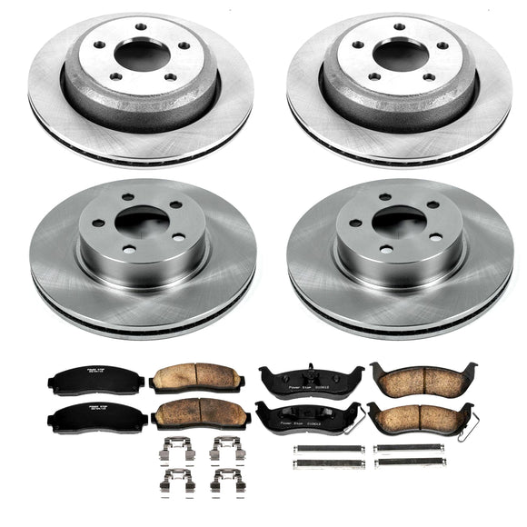 PowerStop OE Stock Replacement Low-Dust Ceramic Brake Pad and Rotor Kit