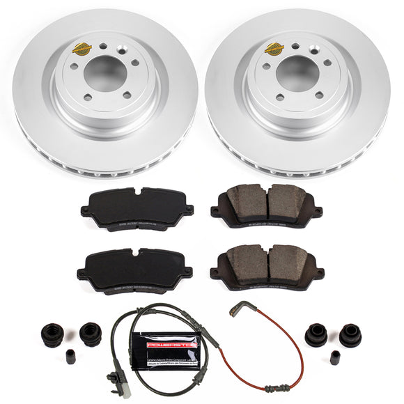 PowerStop Genuine Geomet Coated Rotor and Carbon-Fiber Ceramic Brake Pad Kit