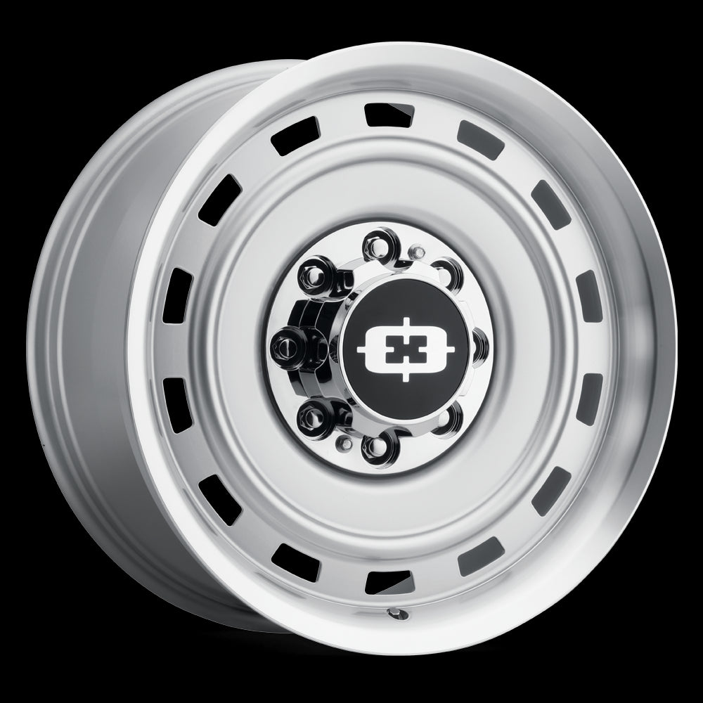 18X9 Vision 54 Cheyenne Silver Machined Lip 8x6.5 ET-12 Wheel Rim