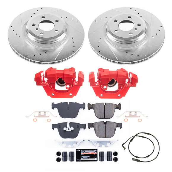 PowerStop Z23 Daily Driver Carbon-Fiber Ceramic Pads Drilled & Slotted Rotor & C