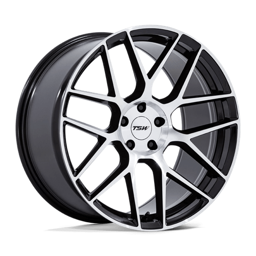 22X9 TSW TW002 Lasarthe Gloss Black Machined 5x120 ET27 Wheel Rim