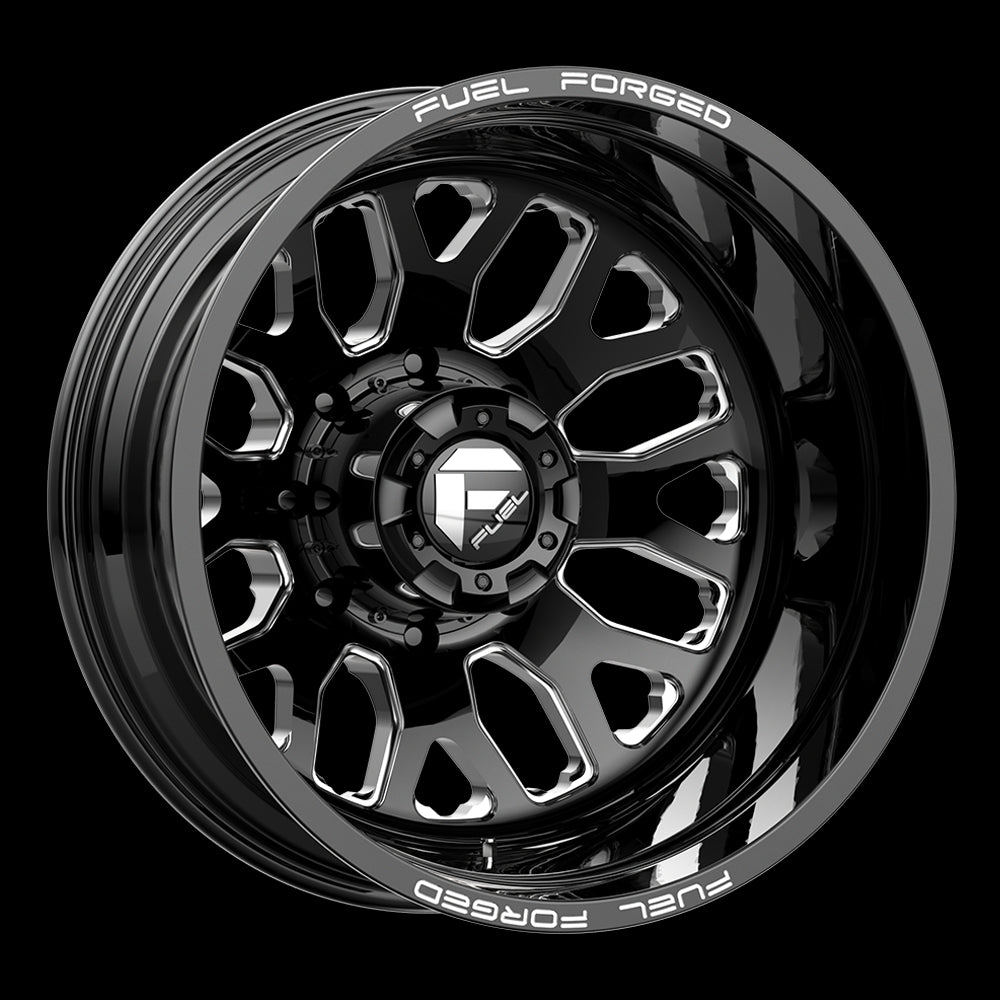 22X8.25 Fuel MONO DE19 FF19D Gloss Black Milled 8X165.1 ET-240 wheel/rim