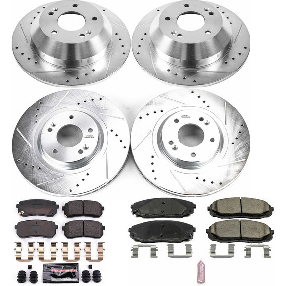 PowerStop Z23 Daily Driver Carbon-Fiber Ceramic Brake Pad and Drilled & Slotted