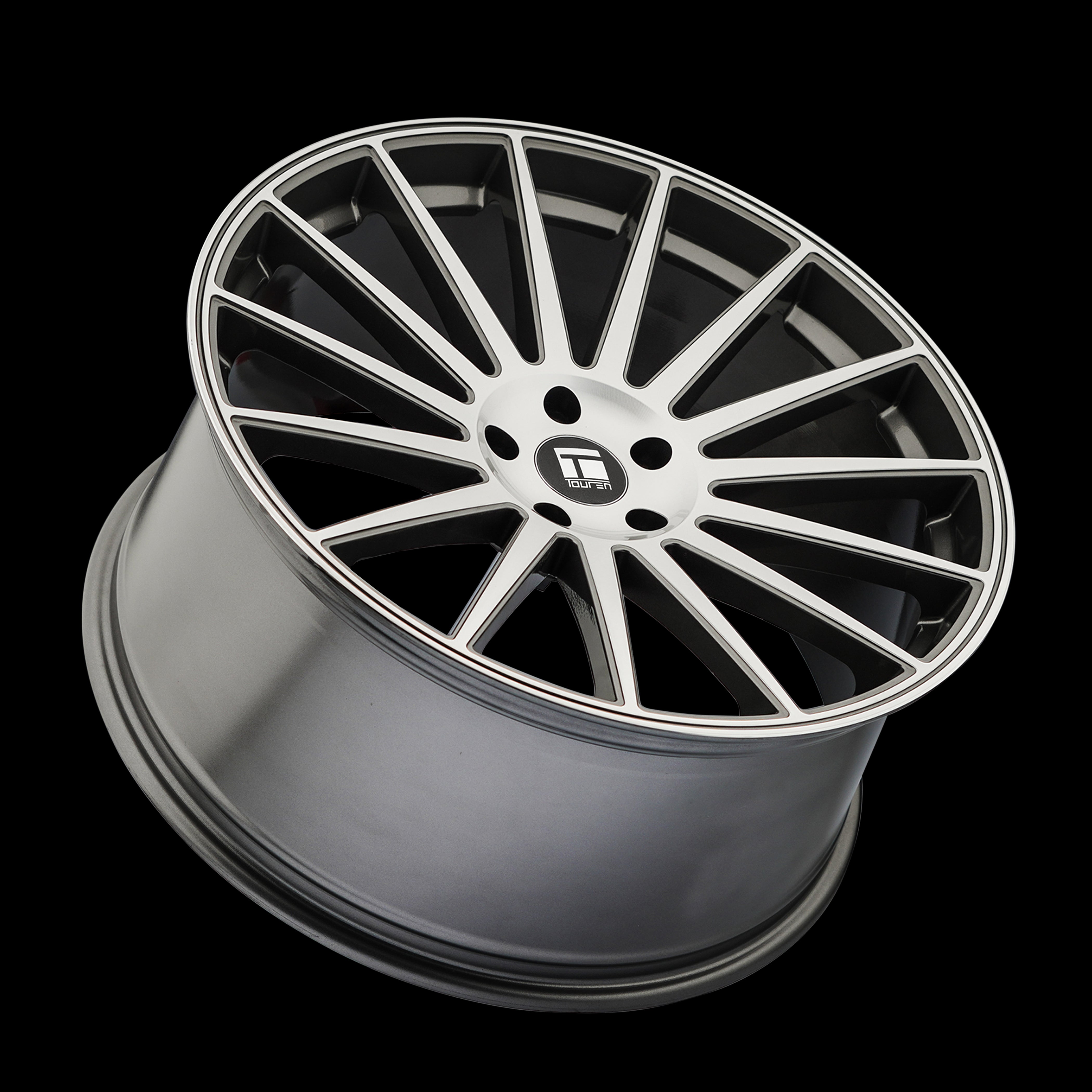 17x8 Touren 3292 TR92 Gloss Graphite Machined 5x120 ET35 Wheel Rim