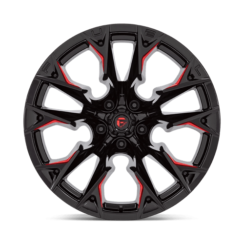 20x12 Fuel Off-Road D823 Flame Gloss Black Milled Candy Red 5x127 ET-44 Wheel