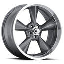 17x7 B/G Rod Works Old School Gun Metal Machined Lip 5x114.3 ET0 wheel/rim-1