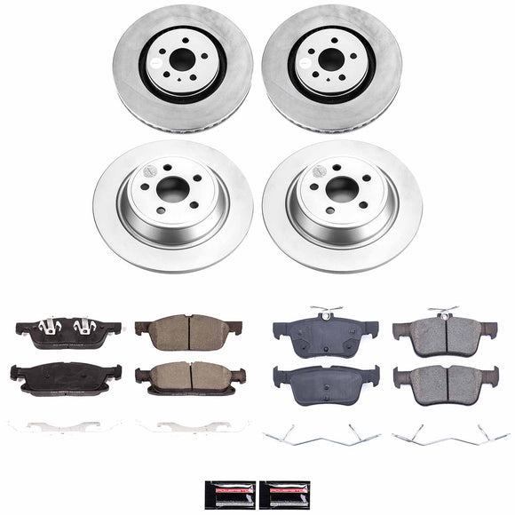 PowerStop Genuine Geomet Coated Rotor and Low-Dust Ceramic Brake Pad Kit