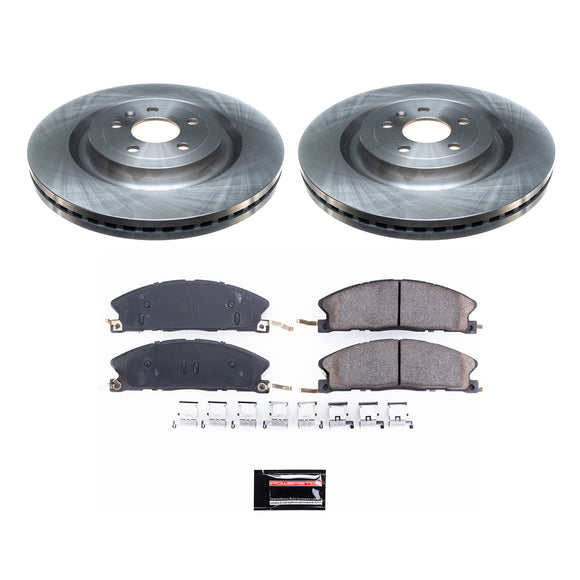 PowerStop OE Stock Replacement Low-Dust Ceramic Brake Pad and Rotor Kit