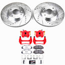 PowerStop Z26 Street Performance Ceramic Brake Pad, Drilled Slotted Rotor, and C