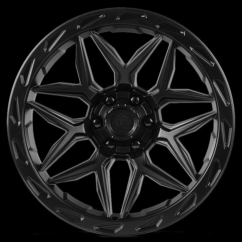 20x9 Lock Off-Road Matrix Matte Black 6x135 6x139.7 6x5.5 ET0 Wheel Rim