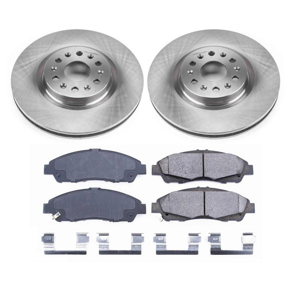 PowerStop OE Stock Replacement Low-Dust Ceramic Brake Pad and Rotor Kit