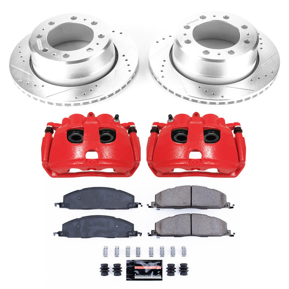 PowerStop Z23 Daily Driver Carbon-Fiber Ceramic Pads Drilled & Slotted Rotor & C