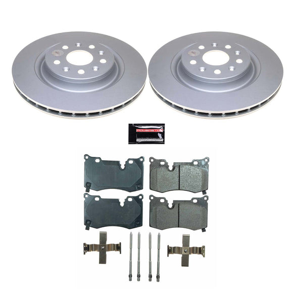 PowerStop Genuine Geomet Coated Rotor and Low-Dust Ceramic Brake Pad Kit