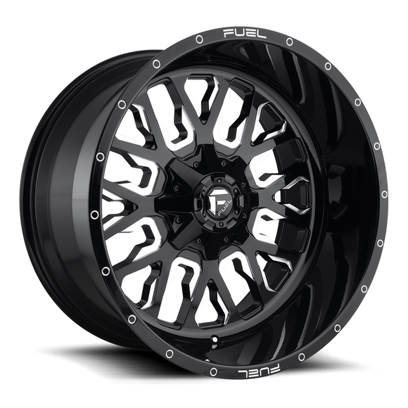 20X7 Fuel UTV D611 Stroke Gloss Black Milled 4X137 ET13 wheel/rim