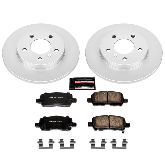 PowerStop Genuine Geomet Coated Rotor and Low-Dust Ceramic Brake Pad Kit