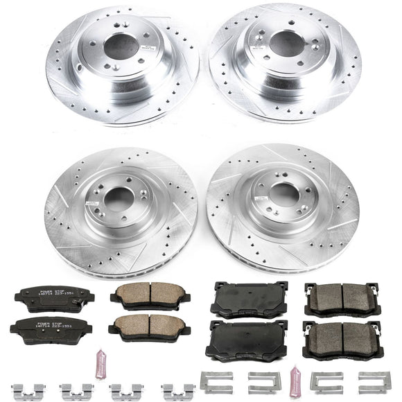 PowerStop Z23 Daily Driver Carbon-Fiber Ceramic Brake Pad and Drilled & Slotted