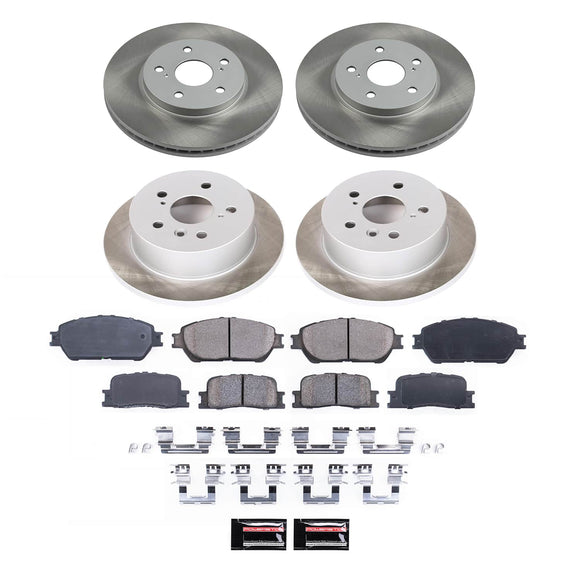PowerStop Semi-Coated Rotor and Low-Dust Ceramic Brake Pad Kit