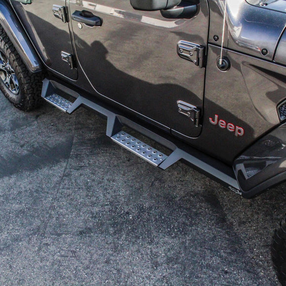 Westin HDX Stainless Drop Nerf Step Bars Textured Black 56-140652