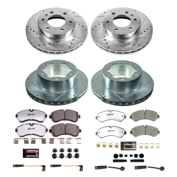 PowerStop Z36 Carbon-Fiber Ceramic Brake Pad with Drilled and Slotted Rotor Kit