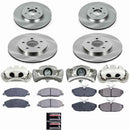 PowerStop OE Stock Replacement Low-Dust Ceramic Brake Pad, Rotor and Caliper Kit